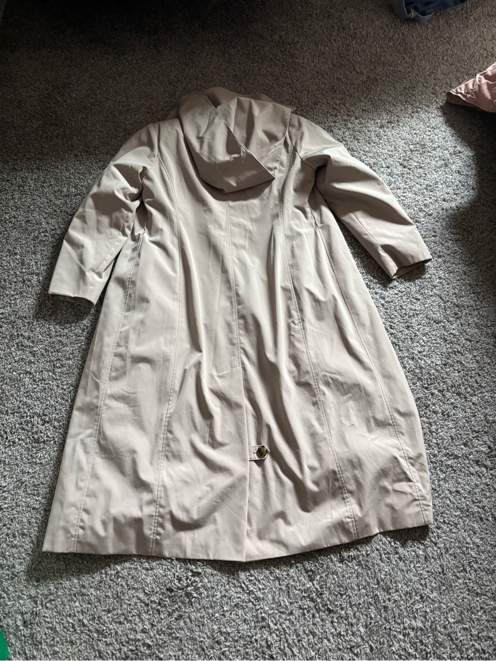 London Fog Women’s Maincoats Vintage Long Trench Coat 10P Beige Plaid Liner - Picture 6 of 8